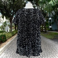 SHEIN Black Velvet Tunic Top