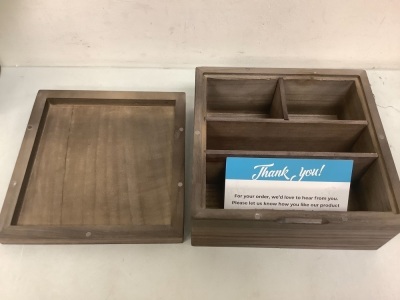 Small Walnut Wooden Stash Box, E-Commerce Return, Sold as is