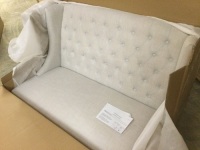 Pier1 Tufted Loveseat. NEW