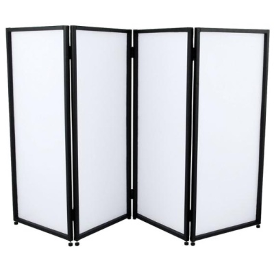 DJ Event Facade Metal Frame Booth White/Black