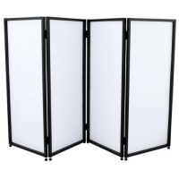 DJ Event Facade Metal Frame Booth White/Black