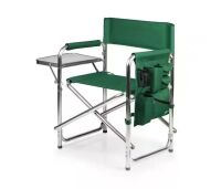 Picnic Time Sports Outdoor Portable Camping Chair with Side Table (Green)
