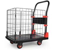 330 lbs. Capacity Platform Heavy-Duty Hand Truck Rolling Cart in Black