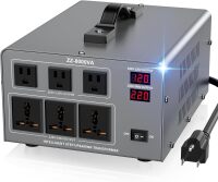 8000W Voltage Auto Converter Transformer, Heavy Duty Step Up/Down Power Converter 110/120/220/240V with 3 US Outlets,3 Universal Outlets,LED Display,w/US Standard Power Cord Circuit Breaker Protection
