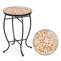 14" Round Mosaic Outdoor Side Table