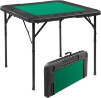 34" Foldable Mahjong Table with Cup Holders and Chip Trays