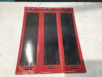 Lot of (3) Everbilt 3.5" x 15" Door Push Plates