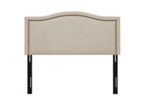 Madison Park Augusta Beige Queen Upholstery Headboard