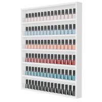 OmySalon 6 Layers Wall Mount Nail Polish Organizer Rack w/Acrylic Baffle
