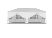 10 ft. x 20 ft. White Party Canopy with 6 Removable Sidewalls