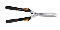 Fiskars 9 in. Power-Lever Steel Blade Telescoping Steel Handle Hedge Shears