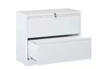 2 Drawer Metal Lateral File Cabinet with Lock