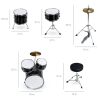 Kids Beginner All Wood Acoustic Drum Kit Starter Set w/ Stool, Drumsticks - 2