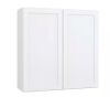 Hampton Bay Courtland 36 in. W x 12 in. D x 36 in. H Assembled Shaker Wall Kitchen Cabinet in Polar White