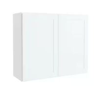 Hampton Bay Courtland 36 in. W x 12 in. D x 30 in. H Assembled Shaker Wall Kitchen Cabinet in Polar White