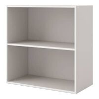 Furniture of America Quincy 23.7 in. Tall Stackable Greige Engineered Wood 2-Shelf Modern Modular Bookcase