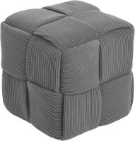 Cmishe 15" Square Woven Corduroy Ottoman Footrest