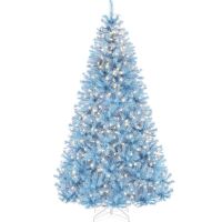 6' Pre-Lit Artificial Baby Blue Christmas Tree w/ Incandescent Lights
