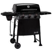 Feasto 3-Burner Gas Grills Propane &ndash; 38,000 BTU Outdoor BBQ Grill with Side Burner, Porcelain-Enamel Body & Lid, 503 Sq. In.