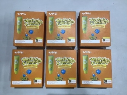 Lot of (6) Yijan Kids Waterproof Hair Clipper Sets&nbsp;