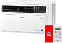 LG 23,500 BTU Dual Inverter Smart Window Air Conditioner, 230V, Cools up to 1,440 Sq. Ft., Ultra Quiet Operation, with LG ThinQ, Amazon Alexa & Hey Google, White