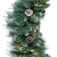 9Ft Pre-Lit Christmas Garland W/ 2-In-1 Led Lights