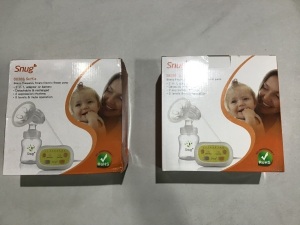 Lot of (2) Snug Bionic Frequency Single Electric Breast Pump 