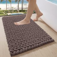 LUMI Chenille Bathroom Rug, Non Slip Absorbent Bath Mat