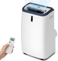 14000 BTU Portable Air Conditioner, Cools up to 700 sq.ft, Fan & Dehumidifier Mode, 24H Timer, Automatic Louver