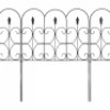 Lot of (2)&nbsp;Set Of 5 Foldable Interlocking Iron Decorative Garden Edging Fence Panels, 10ftx32in,&nbsp;Black&nbsp;