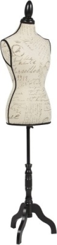 Female Mannequin Torso Display w/Wooden Tripod Stand, Adjustable Height&nbsp;