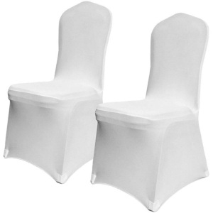 Case of (100) White Spandex Chair Covers 