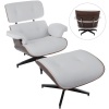 VEVOR Mid-Century Design Lounge Chair & Foot Rest 