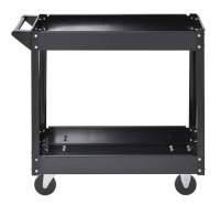 Muscle Rack Industrial Black Commercial Service Cart, Steel, 220Lbs Capacity, 33"W x 30.5"H&nbsp;x 16"D, 2 Shelves - Appears New&nbsp;