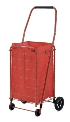 Sandusky Folding Shopping Cart, 66 lbs Capacity, Red - Appears New in Damaged Box&nbsp;