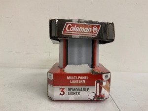 Coleman Multi Panel Lantern, 2 of 3 Panels Work, E-Commerce Return, Sold as is