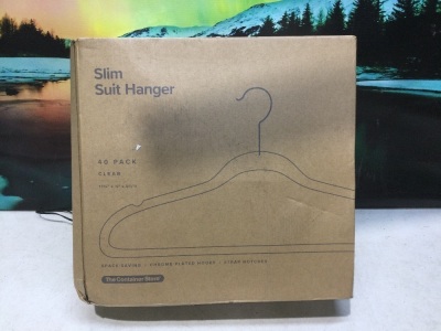 Clear Slim Suit Hangers, 40 Pack 