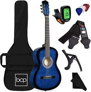 38in Beginner All Wood Acoustic Guitar Starter Kit