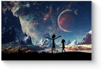 Lot of (4) Haoshunda&nbsp;Wall Art, Rick and Morty Posters On Canvas, 16" x 24" - Appear New&nbsp;