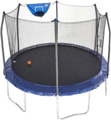 Skywalker Trampolines 12-Foot Jump N&rsquo; Dunk Trampoline with Enclosure Net. Appears New