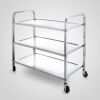 VEVOR Stainless Steel 3 Tier Utility Cart 35"Lx18.5"Wx35.5"H