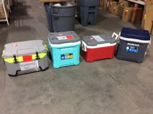 Lot of (4) Damaged Coolers 