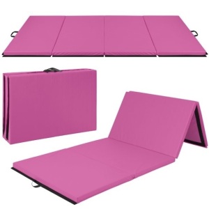 10x4ft 4-Panel Foam Folding Exercise Gym Mat w/ Handles 