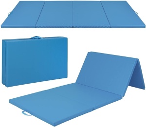 8 ft x 4 ft 4-Fold Foam Exercise Gym Floor Mat w/ Handles 