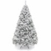 7.5'&nbsp;Premium Snow Flocked Artificial Pine Christmas Tree w/ Foldable Metal Base&nbsp;