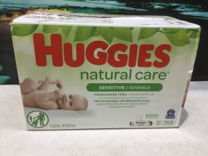 Huggies Natural Care Sensitive Baby Wipes, 12 Packs