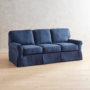 Pier1 Lia Performance Slipcovered Sofa in Navy. NEW