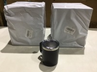 Lot of (16)&nbsp;Stainless Steel Coffee Mugs with Lid