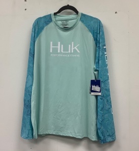 Huk Mens Long Sleeve Shirt, XL, Appears New, Sold as is