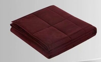 Merry Life 15lb Weighted Blanket, Wine Red, 60" x 80" 